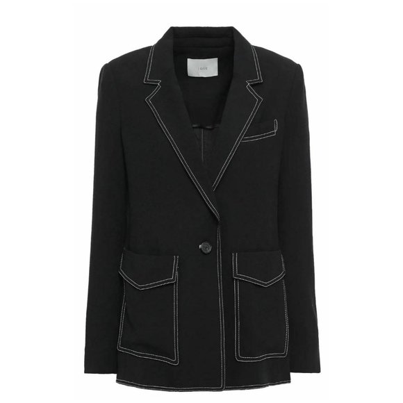 JOIE Tabora Stitched Blazer Black sz 2 Women's Jacket